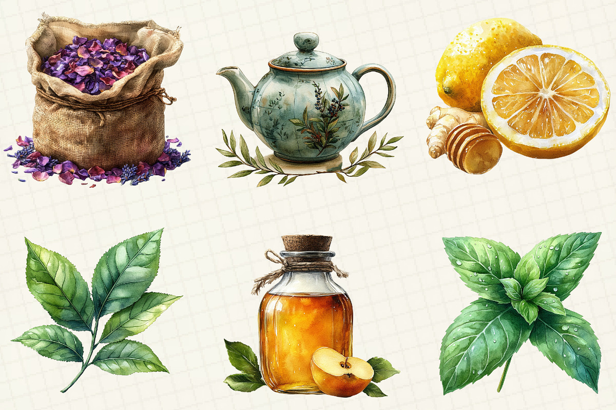 Natural Remedies Clipart, an Illustration by OK Design (Photo 3 of 5)