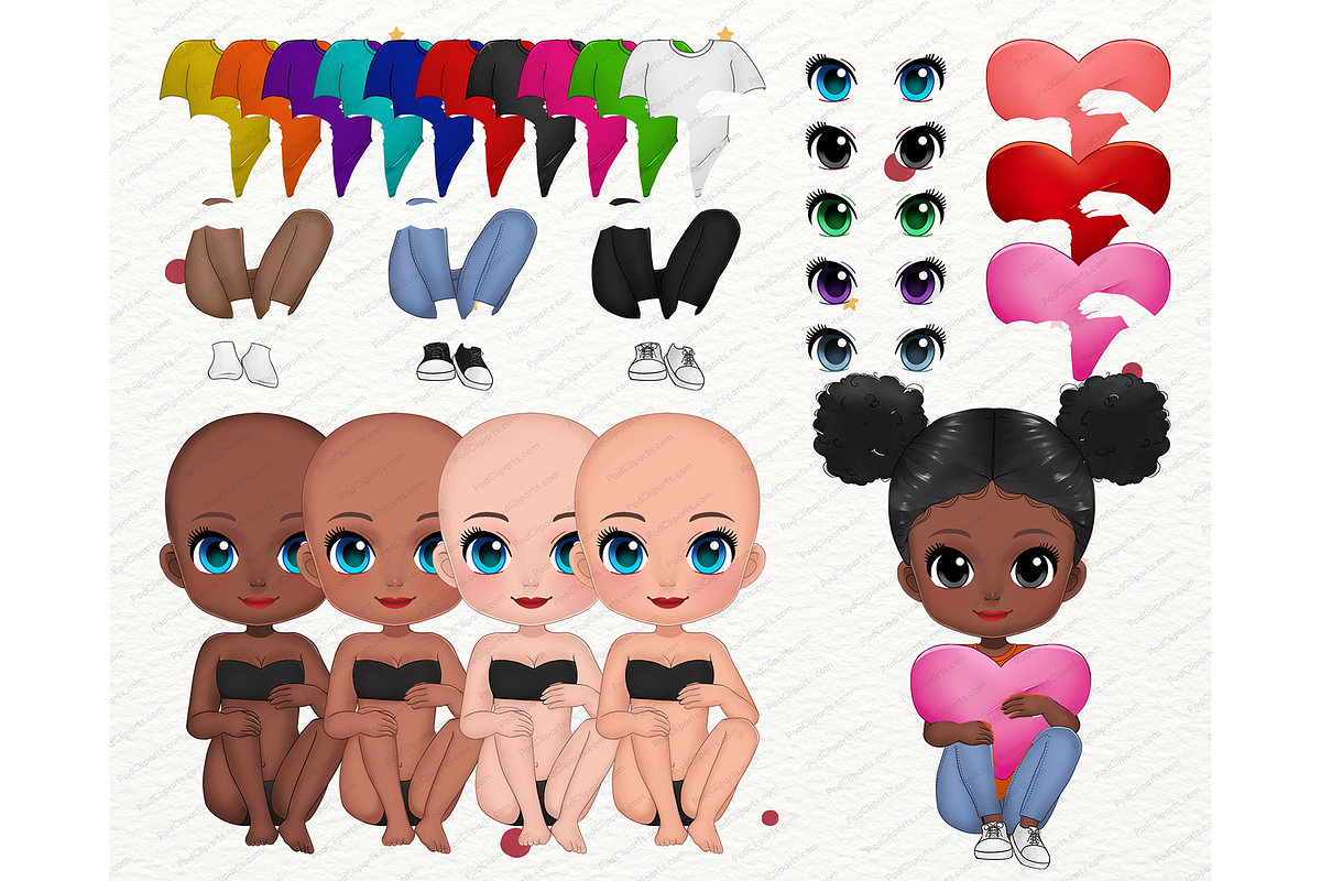 African American couple Clipart PNG, a Person Illustration by Podcliparts (Photo 2 of 6)