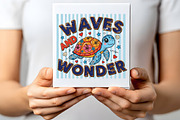 Waves and Wonder Turtle Summer PNG, an Illustration by CraftArtStudio (Thumbnail 2 of 4)
