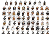 Witch Halloween Dog Breed Clipart, a Graphic by Mrs. Creative Creations (Thumbnail 1 of 6)