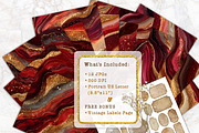 Glitter Gold Ruby Red Agate Papers, a Background Graphic by V Design Creator (Thumbnail 7 of 12)