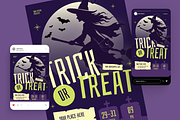 Trick or Treat Halloween Flyer Set, a Flyer Template by Annora Studio (Thumbnail 2 of 6)