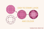 Gemstones Procreate Brush Set, a Brush Add-On by AngelfishCreative (Thumbnail 6 of 7)