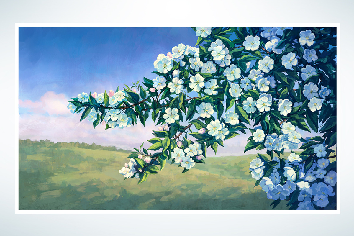 Spring landscape (SET illustration), a Food Illustration by Countryside life (Photo 3 of 10)