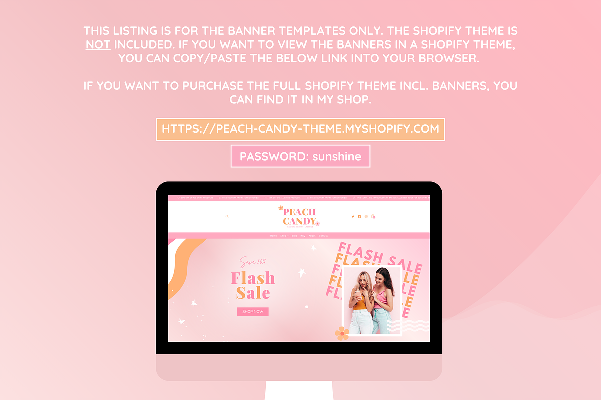 Cute Shop Banner Templates, a Shopify Template by SunshineStudioBoutique (Photo 4 of 9)