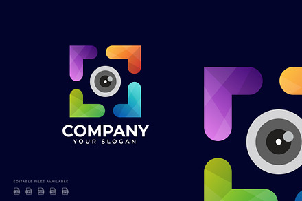 Camera Gradient Color Logo, a Branding & Logo Template by Mily Studio