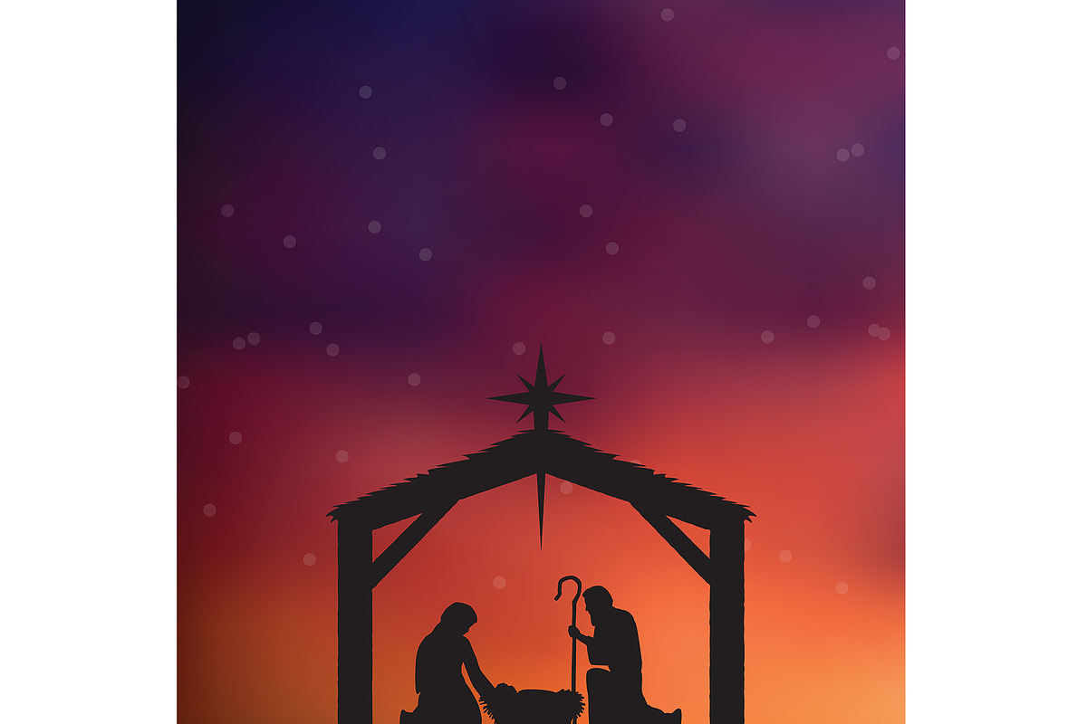 Christmas Nativity Background, a Background Graphic by Sync Design Soultions