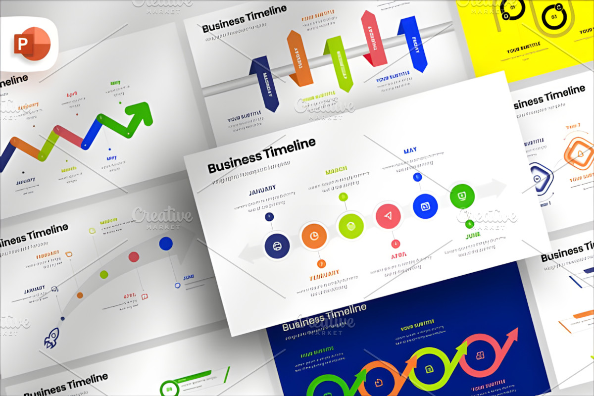 Business Timeline Infographic Templa, a Presentation Template by Coco Bloom (Photo 1 of 4)