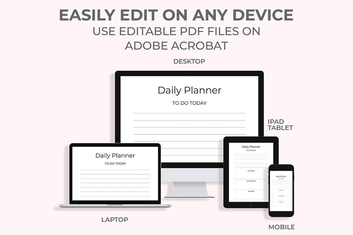 Daily Planner, a Stationery Template by M9 Design (Photo 4 of 5)