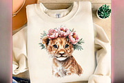 Summer Peony Flower Animals Clipart, an Illustration by Designworld (Thumbnail 8 of 8)