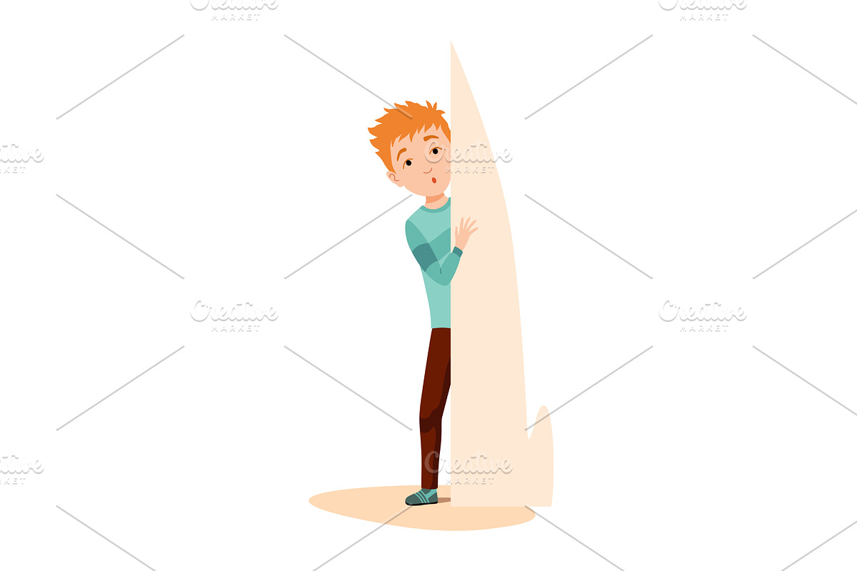 Kid playing hide and seek. Playing, an Illustration by the8monkey