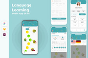 Language Learning Mobile App UI Kit, an UI Kit Template by uicube