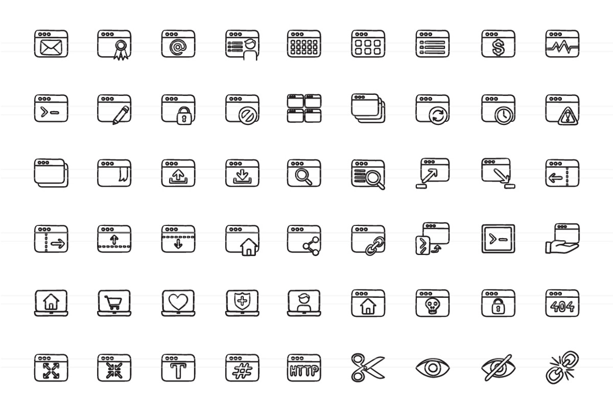2100 Hand drawn vector icons, an Outline Icon by Visual Generation (Photo 34 of 43)