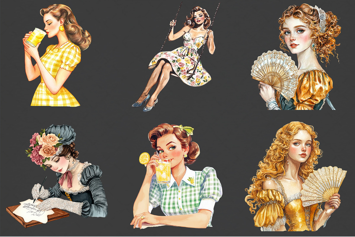 Spring Woman Sublimation Clipart, an Illustration by Rose Art (Photo 4 of 4)