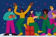 Winter Holiday, a Seasonal Illustration by StockVerse Creative (Thumbnail 2 of 4)