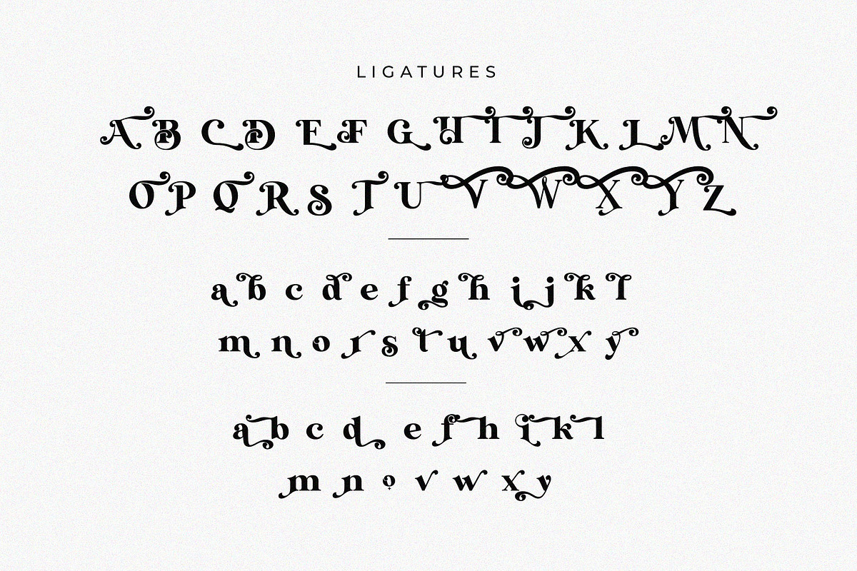 Rolland Ligature Serif Font Typeface, a Serif Font by Graphicxell (Photo 8 of 10)