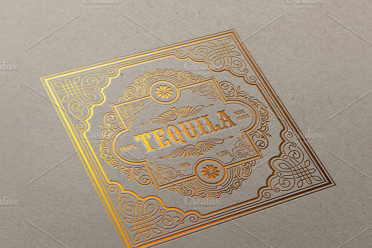 Tequila Bottle Label, a Food Illustration by Decorus Extezy (Photo 3 of 5)