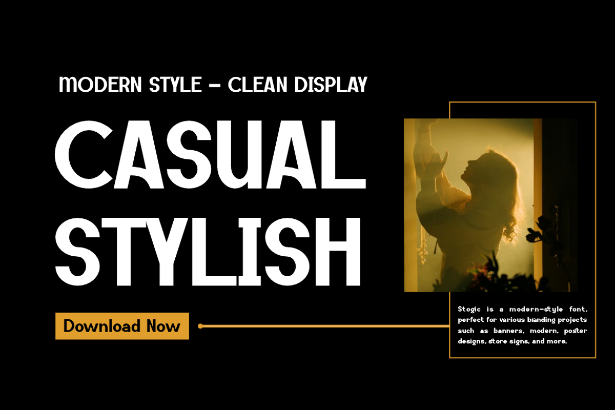 Stogic - Modern Stylish Font, a Sans Serif Font by Iqsiart Studio (Photo 6 of 13)