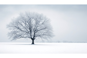 winter snow-covered trees ai, a Nature Photo by pikepicture