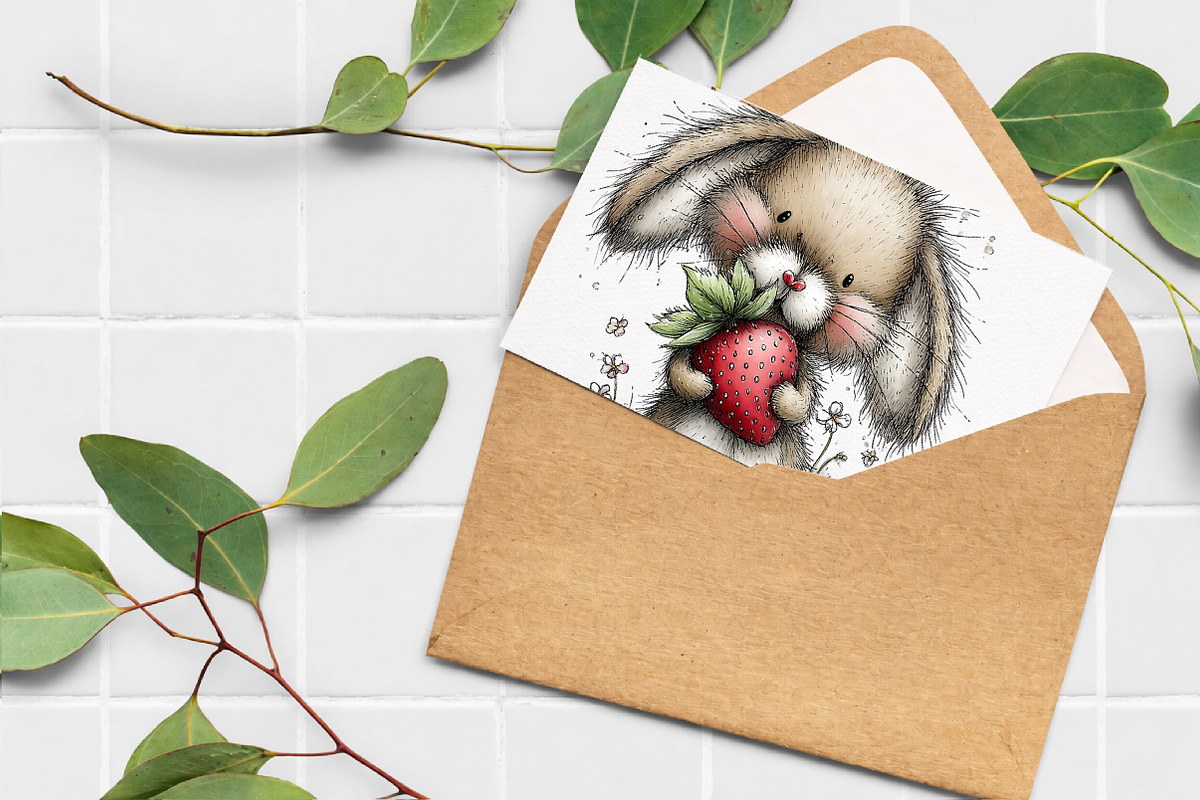 Whimsical Woodland Strawberry Clipar, an Illustration by Libby Wishes (Photo 5 of 7)