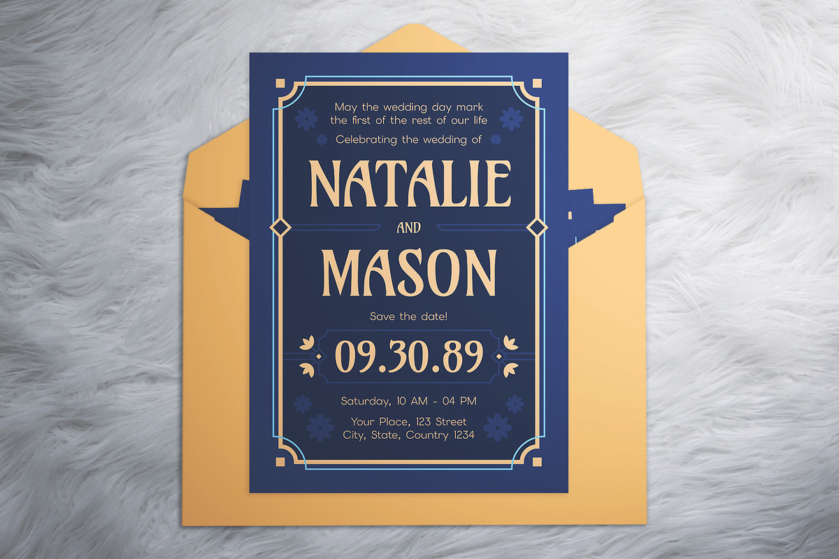 Modern Wedding Invitation Suite, an Invitation Template by The Good Store (Photo 2 of 4)