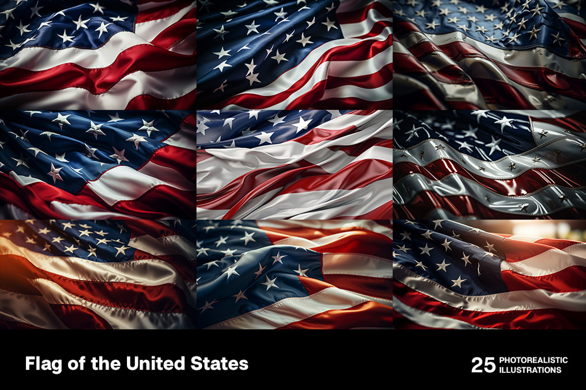 Flag of the United States., a Decorative Illustration by Handmadefont (Photo 2 of 10)