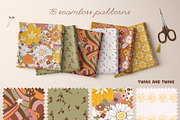 Flower Power - Retro Vectors, an Illustration by Twigs and Twine (Thumbnail 4 of 9)