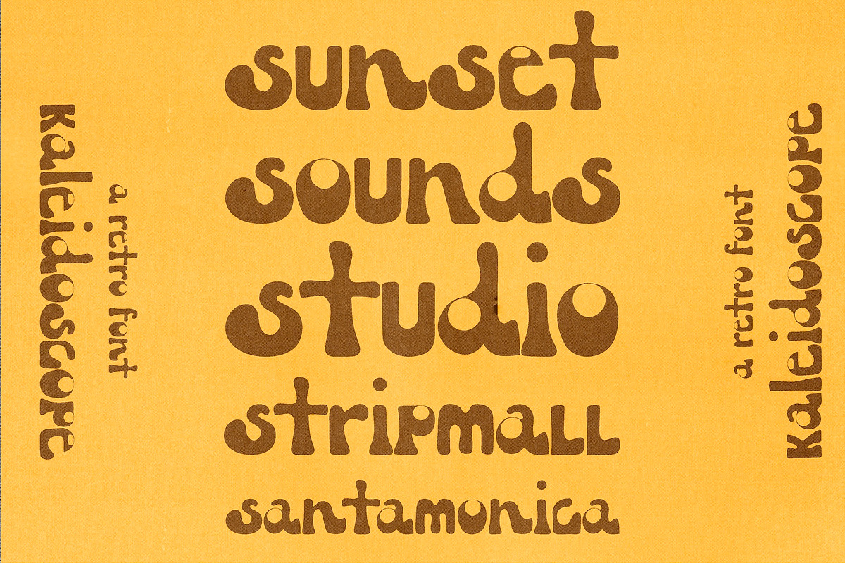 Kaleidoscope - Hand Drawn Retro Font, a Sans Serif Font by Madeline ODonoghue Design (Photo 2 of 7)