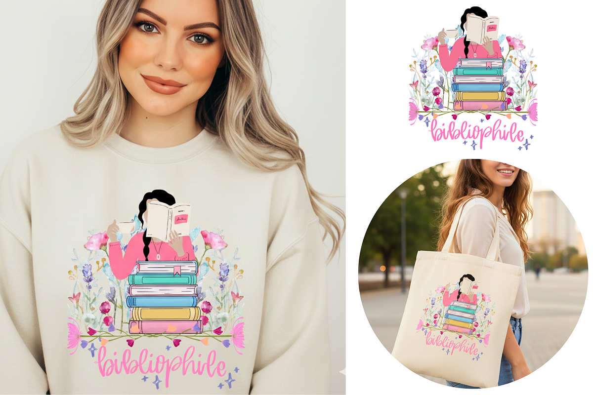 Bibliophile PNG Design, a Photo by Viberints (Photo 1 of 5)