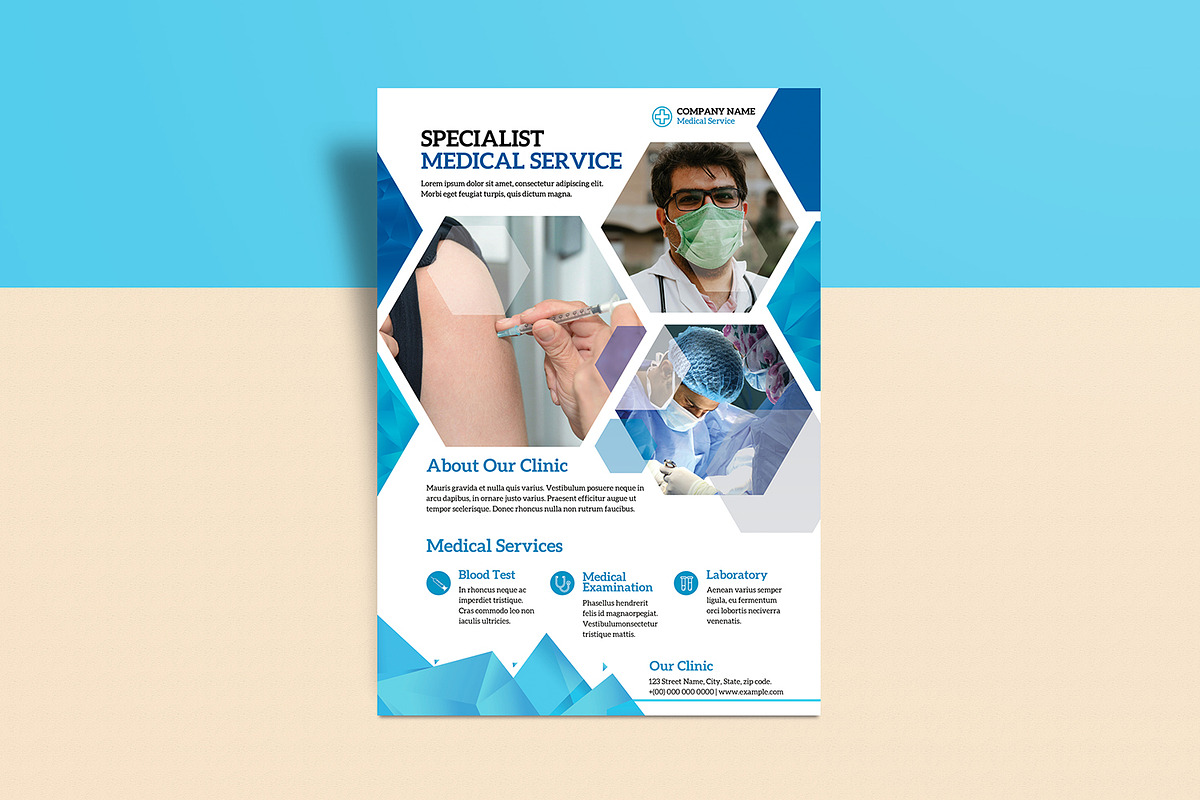 Medical Clinic Service Flyer, a Flyer Template by retrographix (Photo 2 of 4)
