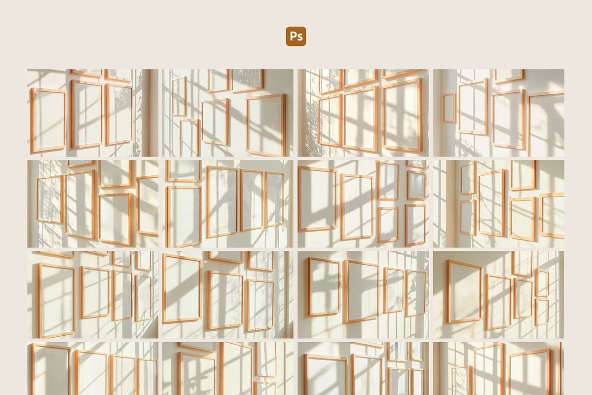 Wall gallery. — 19 Frame mockup, a Household Mockup by Trissa (Photo 7 of 7)