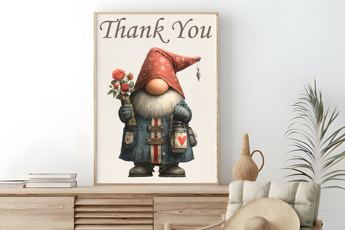 Gothic Valentine Gnome Clipart Set, an Illustration by RobertsArt (Photo 3 of 5)