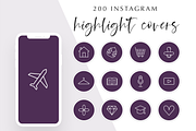 200 Instagram Story Highlight Icons, a Social Media Template by Blog&Glow (Thumbnail 1 of 4)