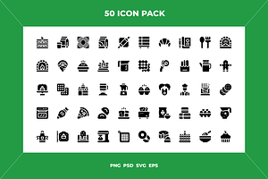 Bakery icons, an Outline Icon by Wencory