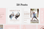 Yoga Instagram Canva Template Buri, a Social Media Template by VeliusCreativeStudio (Thumbnail 3 of 9)