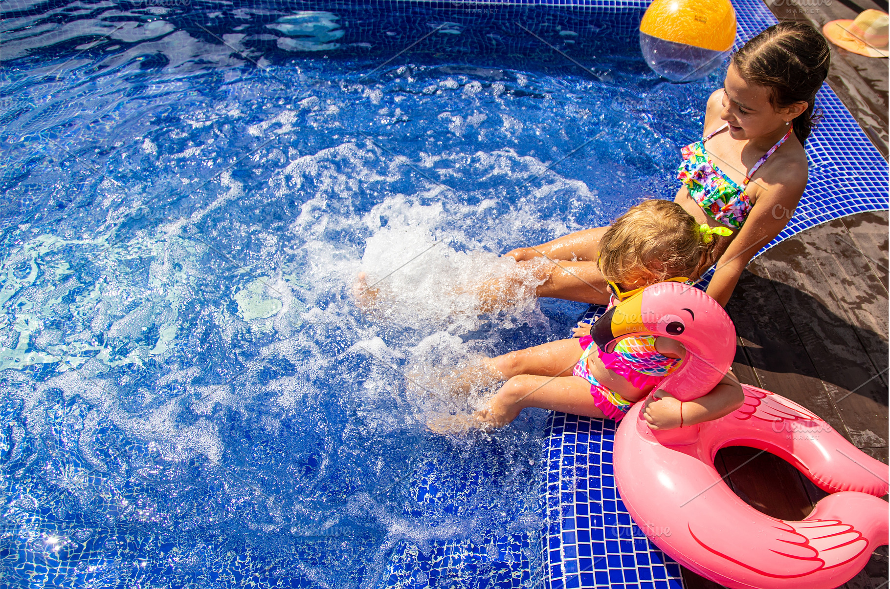 Child near the pool in sunglasses, a Sports & Recreation Photo by yanadjana