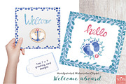 Welcome aboard watercolor graphics, an Animal Illustration by LittleAcornGraphics (Thumbnail 6 of 12)