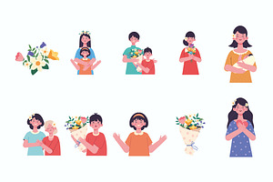 Mother’s Day Illustration Set, a Templates & Theme by studiogstock