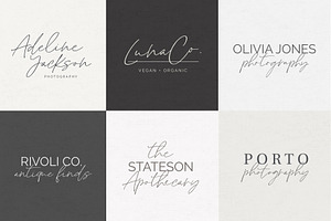 Balayage Signature Script Logos