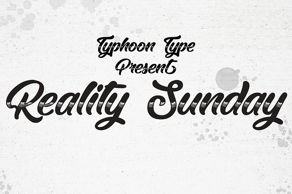 Reality Sunday font preview 3