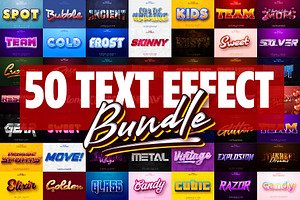 Editable text effect bundle vol.3