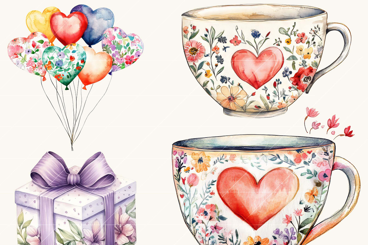 Watercolor Mothers Day Clipart, a Person Illustration by Design Scotch (Photo 6 of 9)