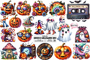 Groovy Halloween Day Clipart, an Illustration by Pixels.Craft (Thumbnail 1 of 7)