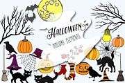 Halloween Colors Clip Art, an Illustration by Nataliapiache (Thumbnail 2 of 4)