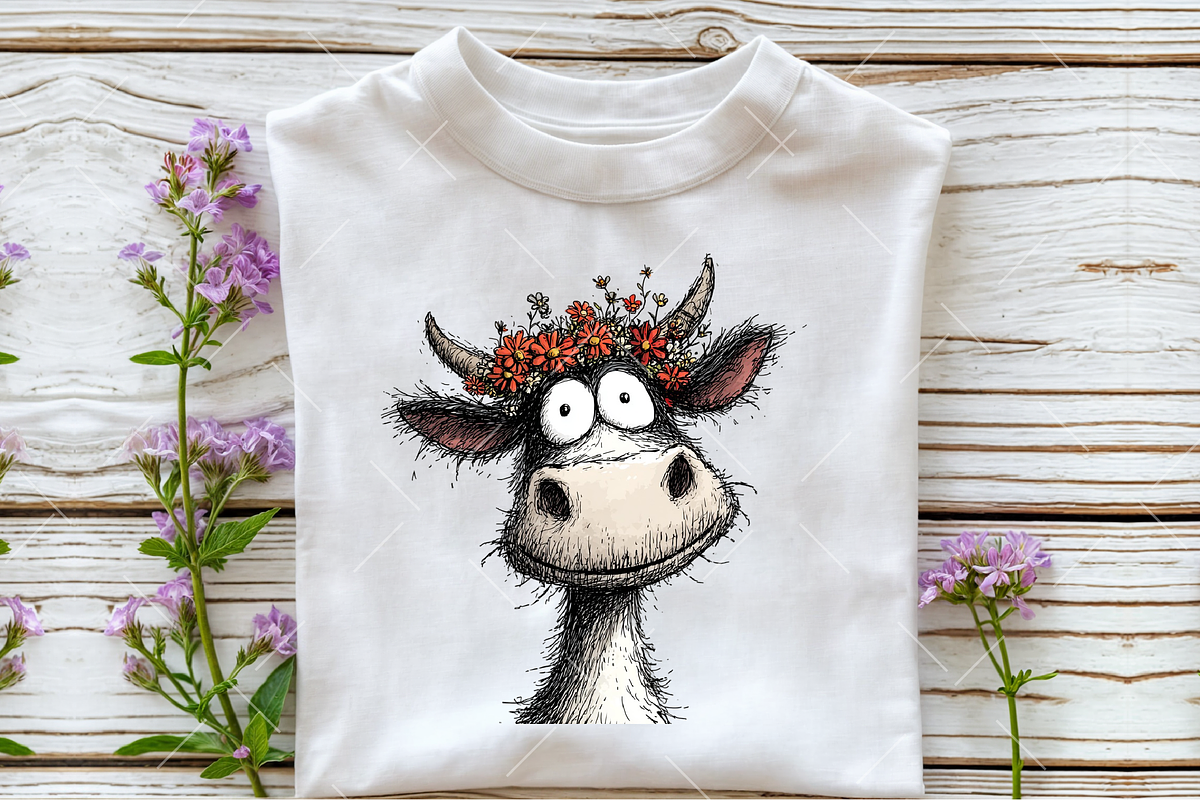 Whimsical Cow PNG Clipart, an Illustration by OK Design (Photo 6 of 6)