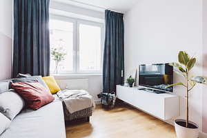 Small apartment interior design.