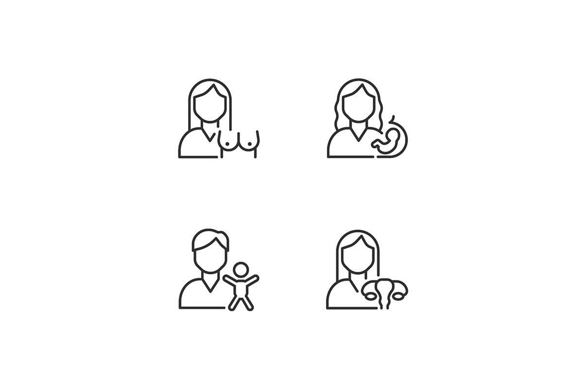 Mother and child health, an Outline Icon by IMG Visuals