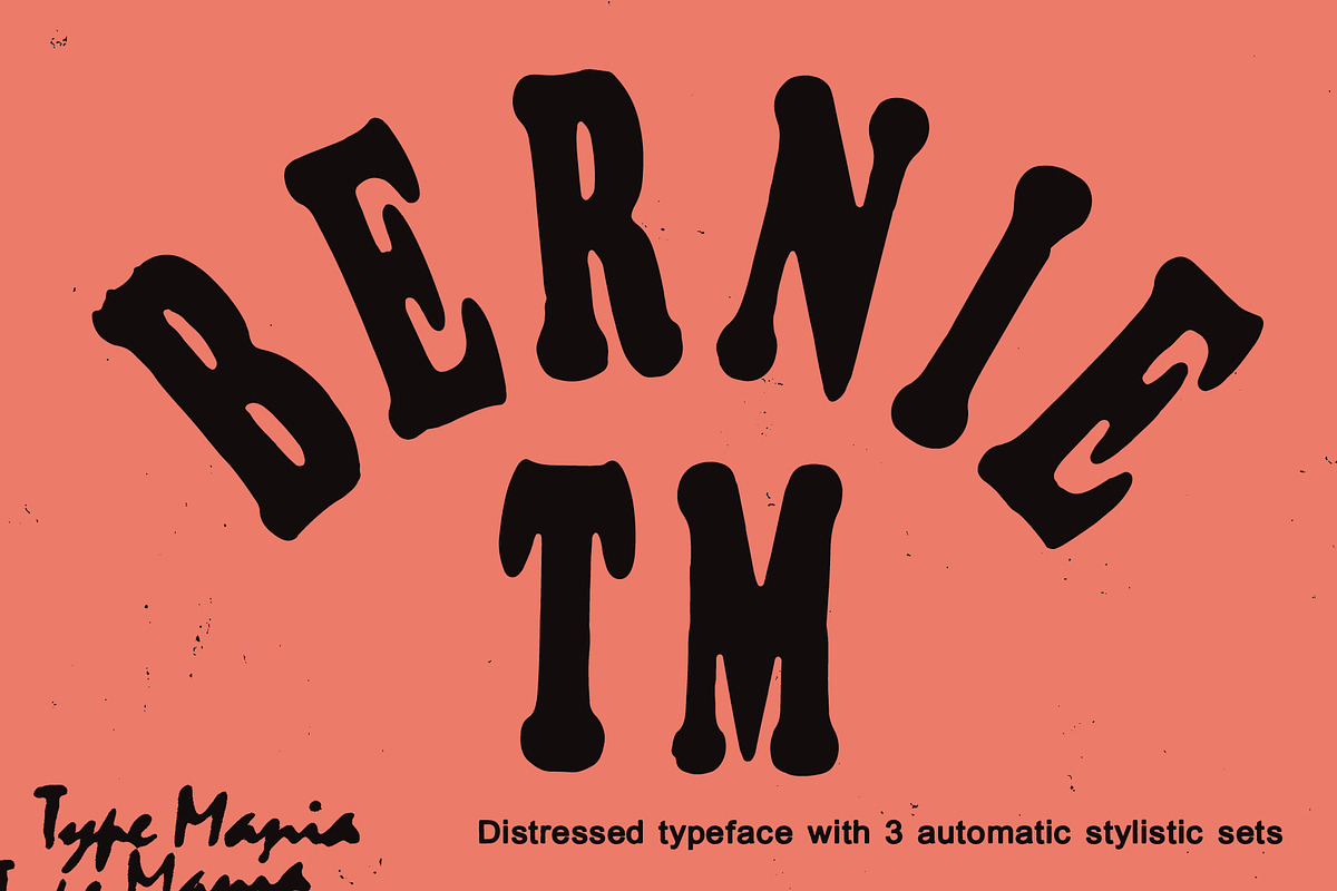 Bernie TM – XXX-Bold Cozy Type, a Serif Font by Type Mania (Photo 1 of 11)