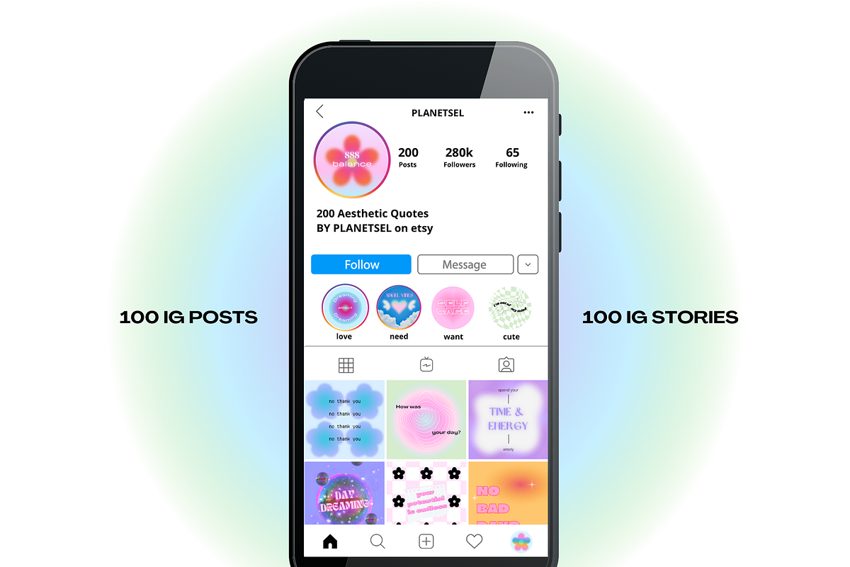 CANVA Instagram Quote Template, a Social Media Template by PLANETSEL (Photo 6 of 6)