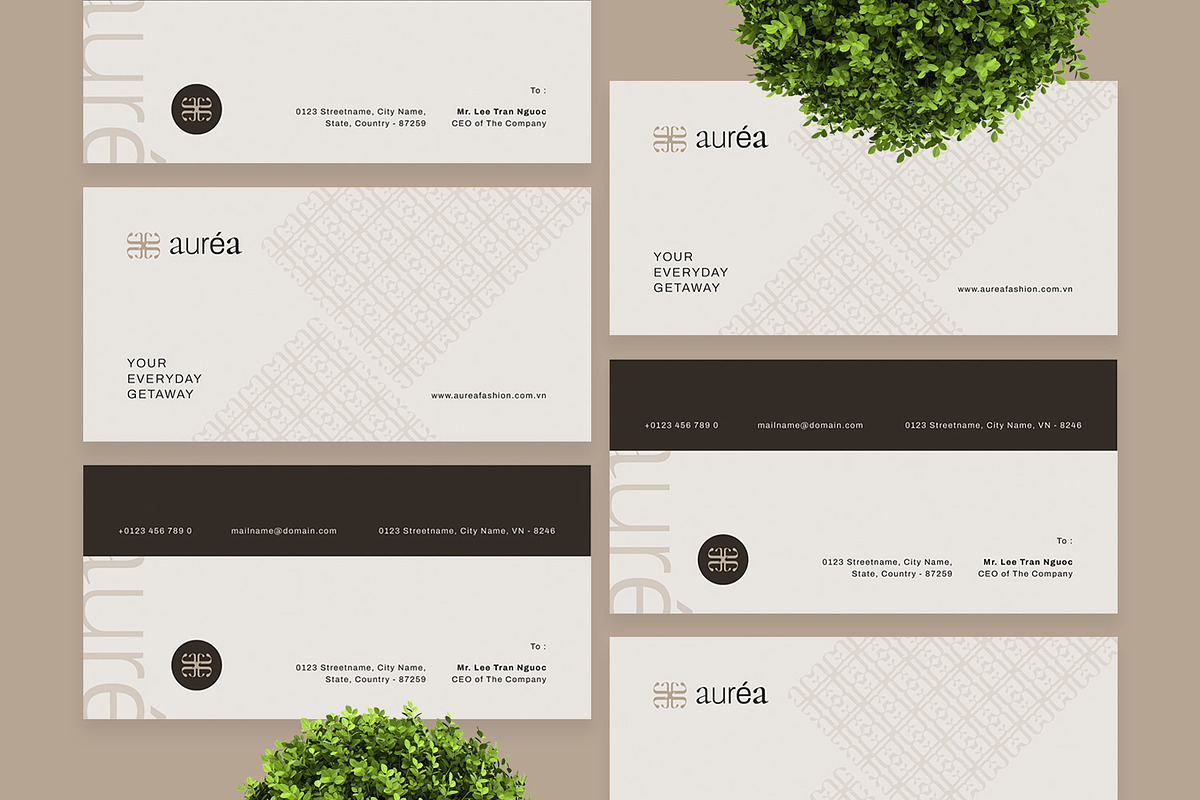 Aurea - Envelope Template, a Print Template by Fannan Studio (Photo 3 of 3)